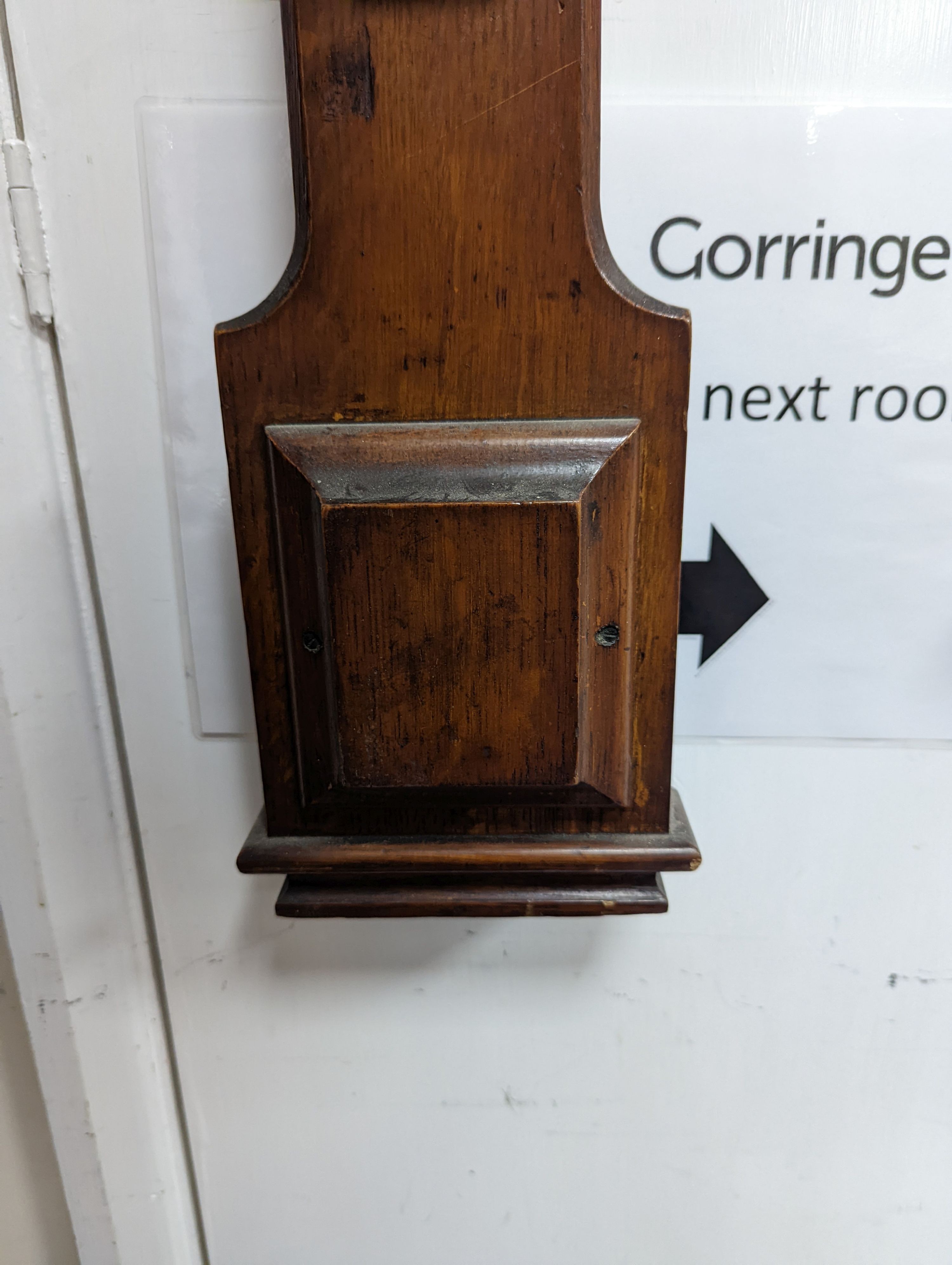 A Victorian Negretti & Zambra oak cased stick barometer and thermometer, height 103cm